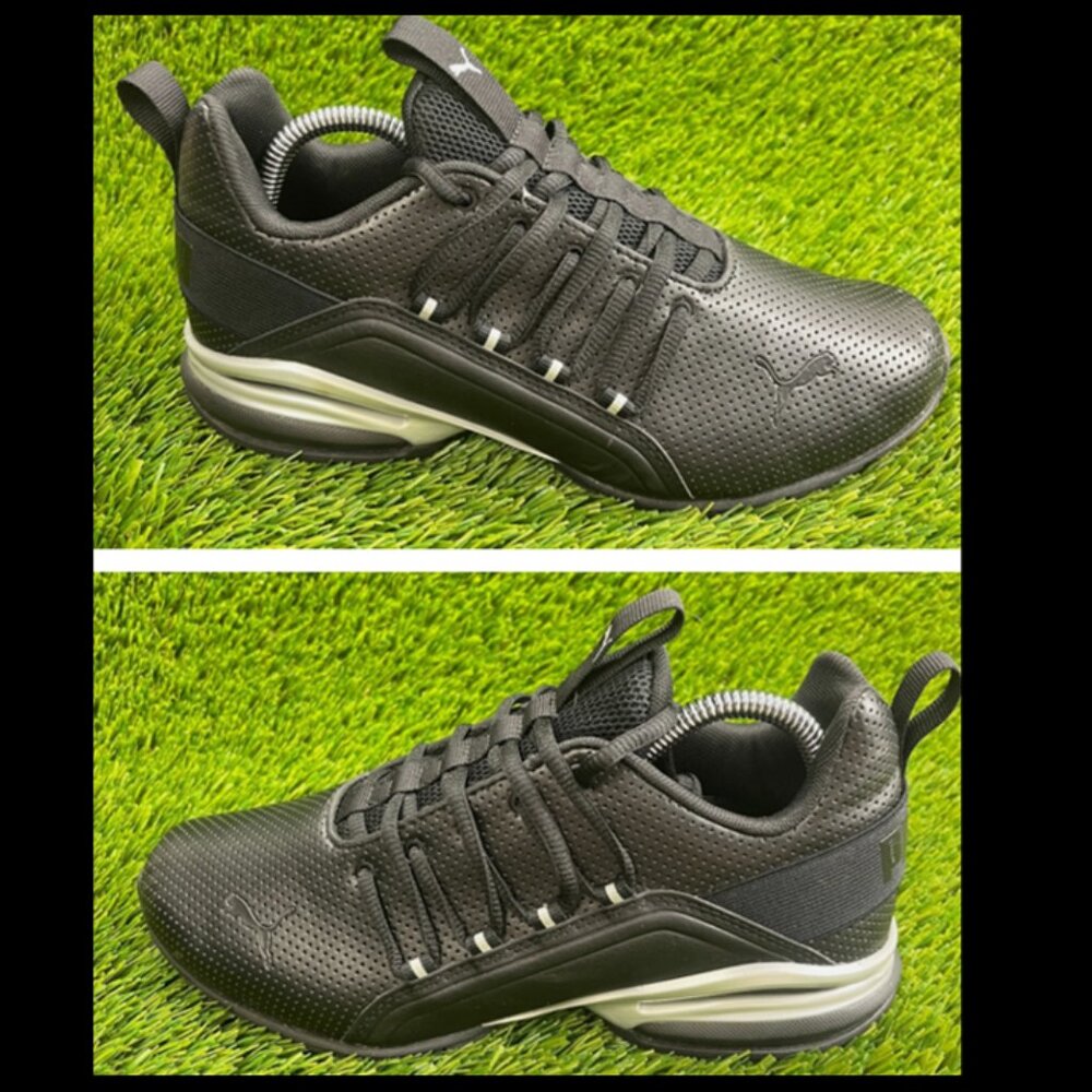Puma Axelion Perf Sneakers - Size 11.5 Black / Gray - Brand New in Box